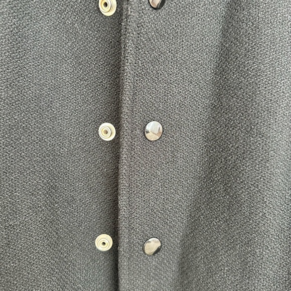 COPY - AUTHENTICATED SAINT LAURENT BLACK W/ WHITE LEATHER TRIM TEDDY BOMBER JAC… - Picture 12 of 15